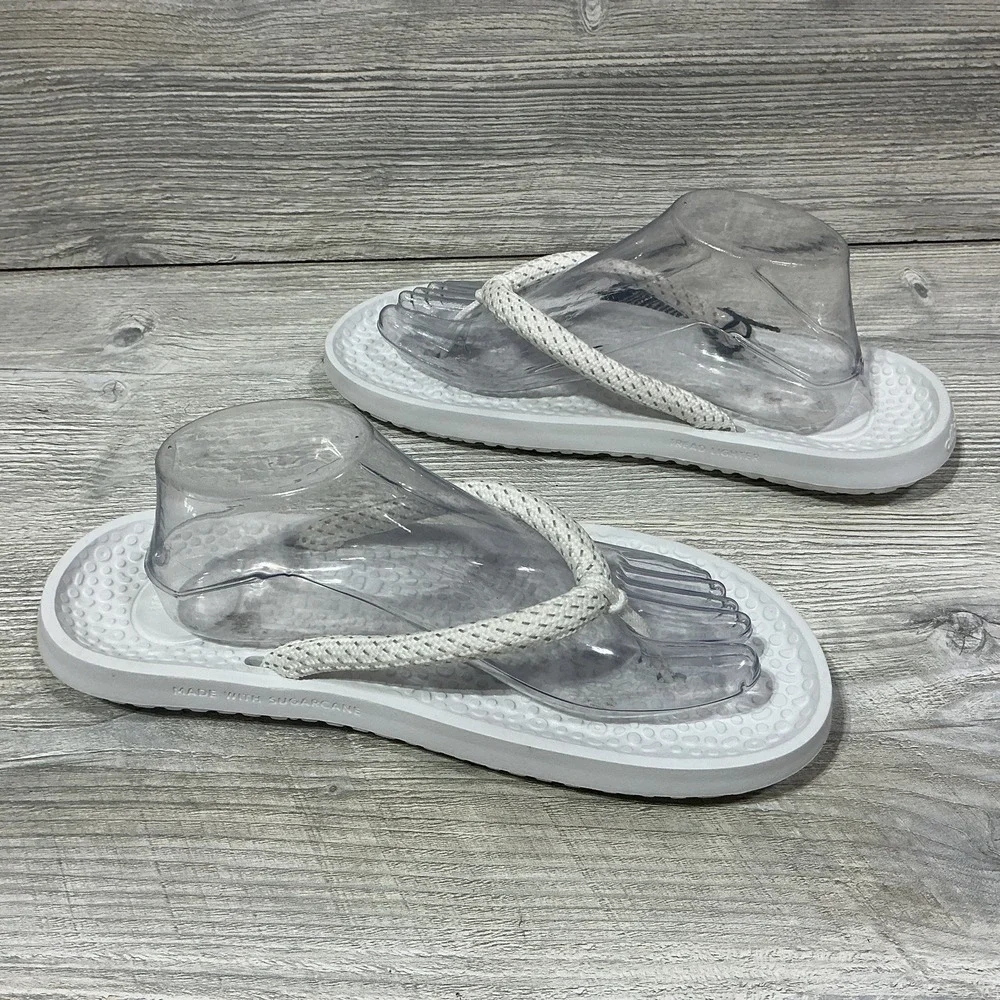 Allbirds Sugar Zeffer Flip Flops Sandals White Summer Size Mens 10 Womens 12 NWT